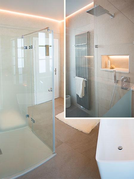 Dusche im Badezimmer